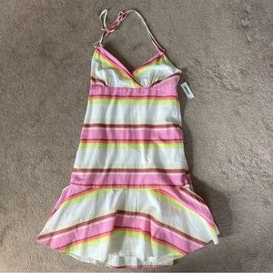NWT striped halter midi sundress